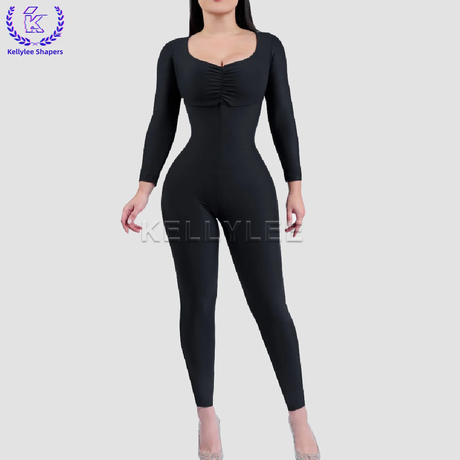 

Tight Shaped Up Long-Sleeve Fajas Colombianas 2024 Front Breasted Full Body Shaper Slim Fit Invisible Complete Bodysuits Girdle