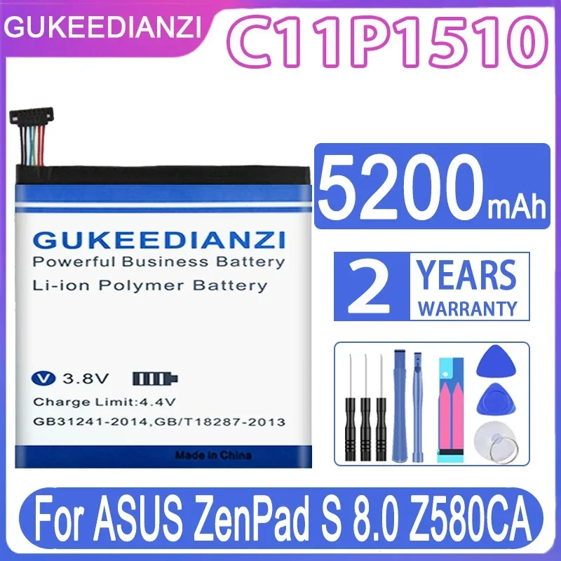 

GUKEEDIANZI High Capacity C11P1510 Tablet Battery For ASUS ZenPad S 8.0 Z580CA 5200mAh + Tools Kits