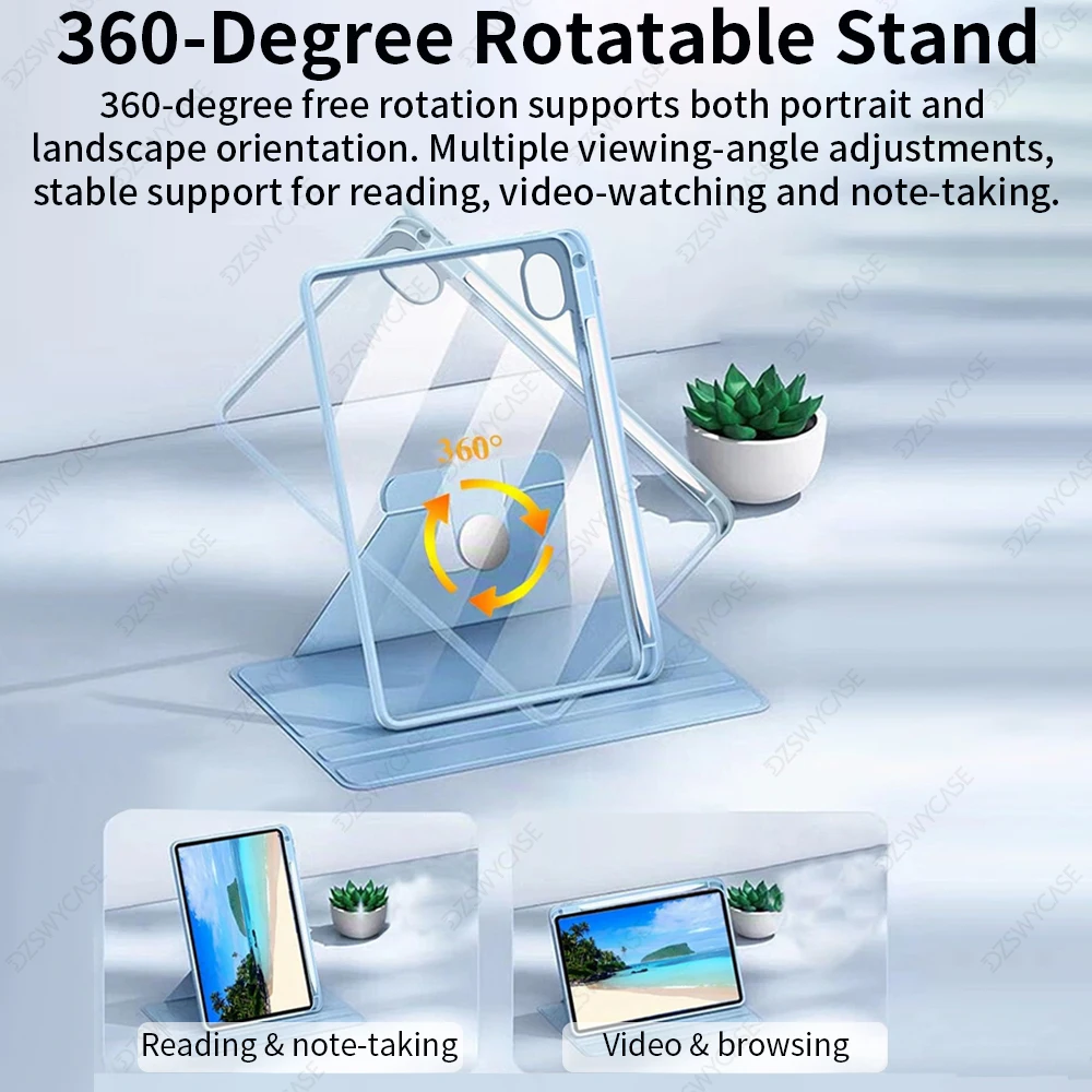 360 ° Rotationshülle für iPad 10. und 11. Generation A16 Air 11 13 M2 M3 Air 5/4 Pro 11 12.9 13 M4 M5 Mini 6 7/8/9. Generation 10.2 9.7 Tablet-Hülle – Detail 8