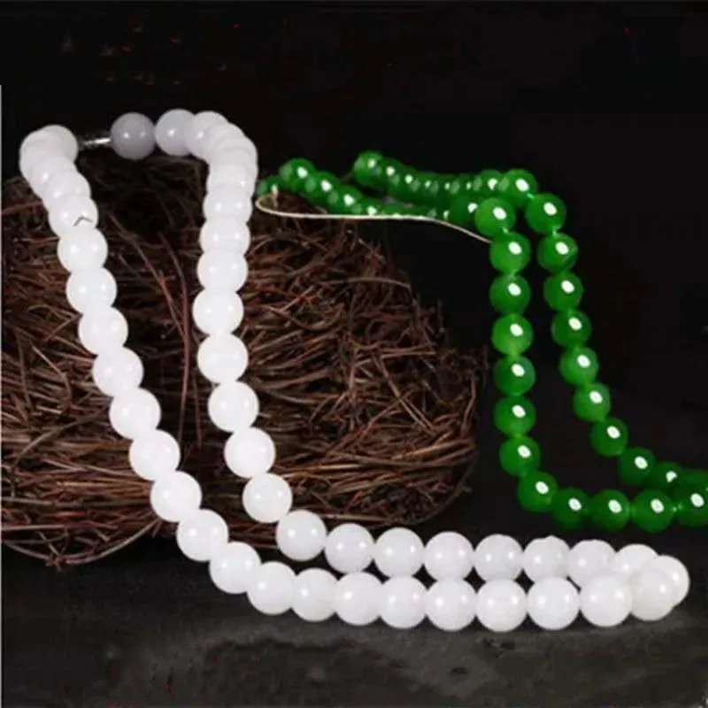 

Natural Green Hand-carved Round Beads Jade Pendant Fashion Boutique Jewelry Men and Women Necklace Gift Accessories