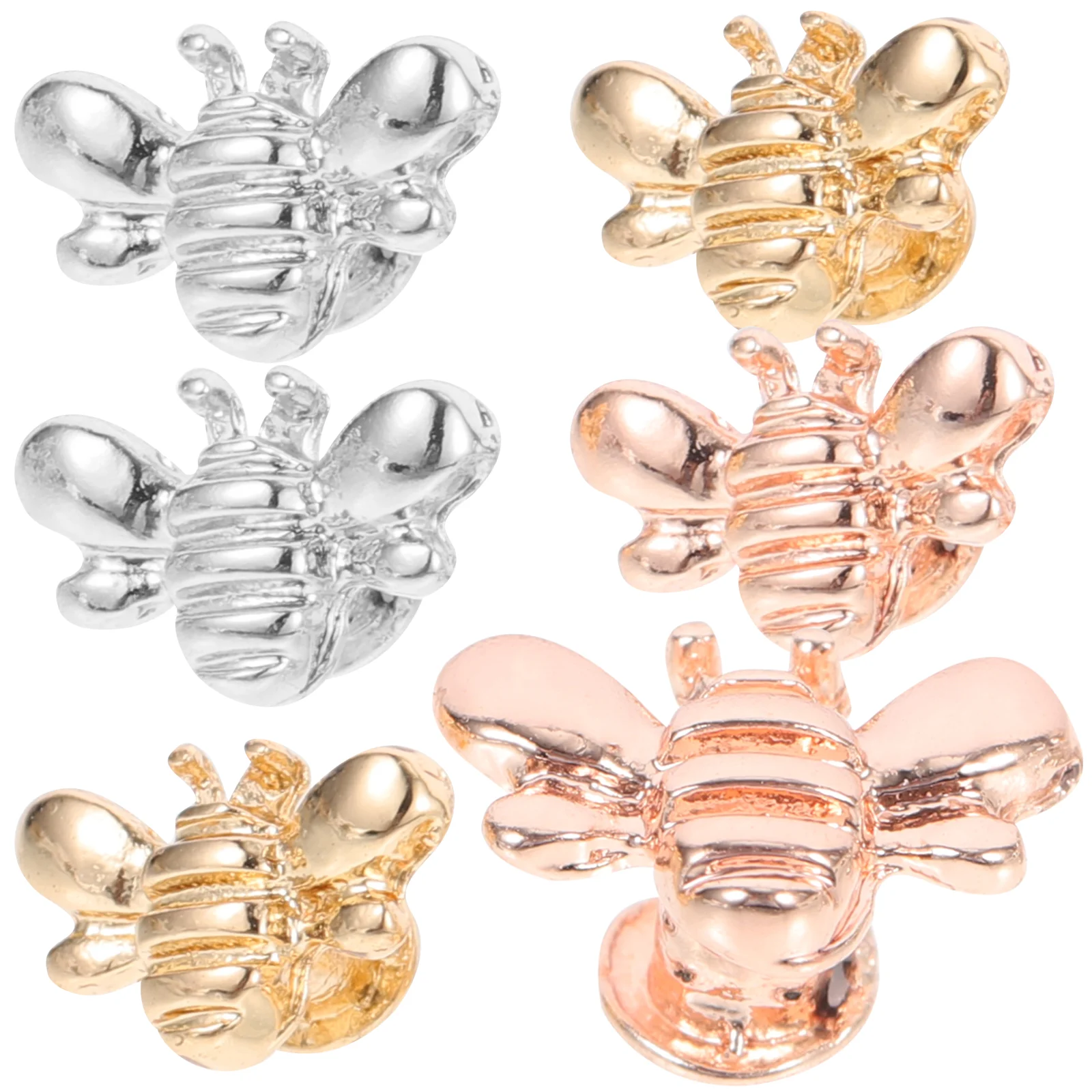 6 Pcs Watch Strap Decorative Ring Band Decoration Bee Shape Charm Watchband Stud Decors Nail Charms