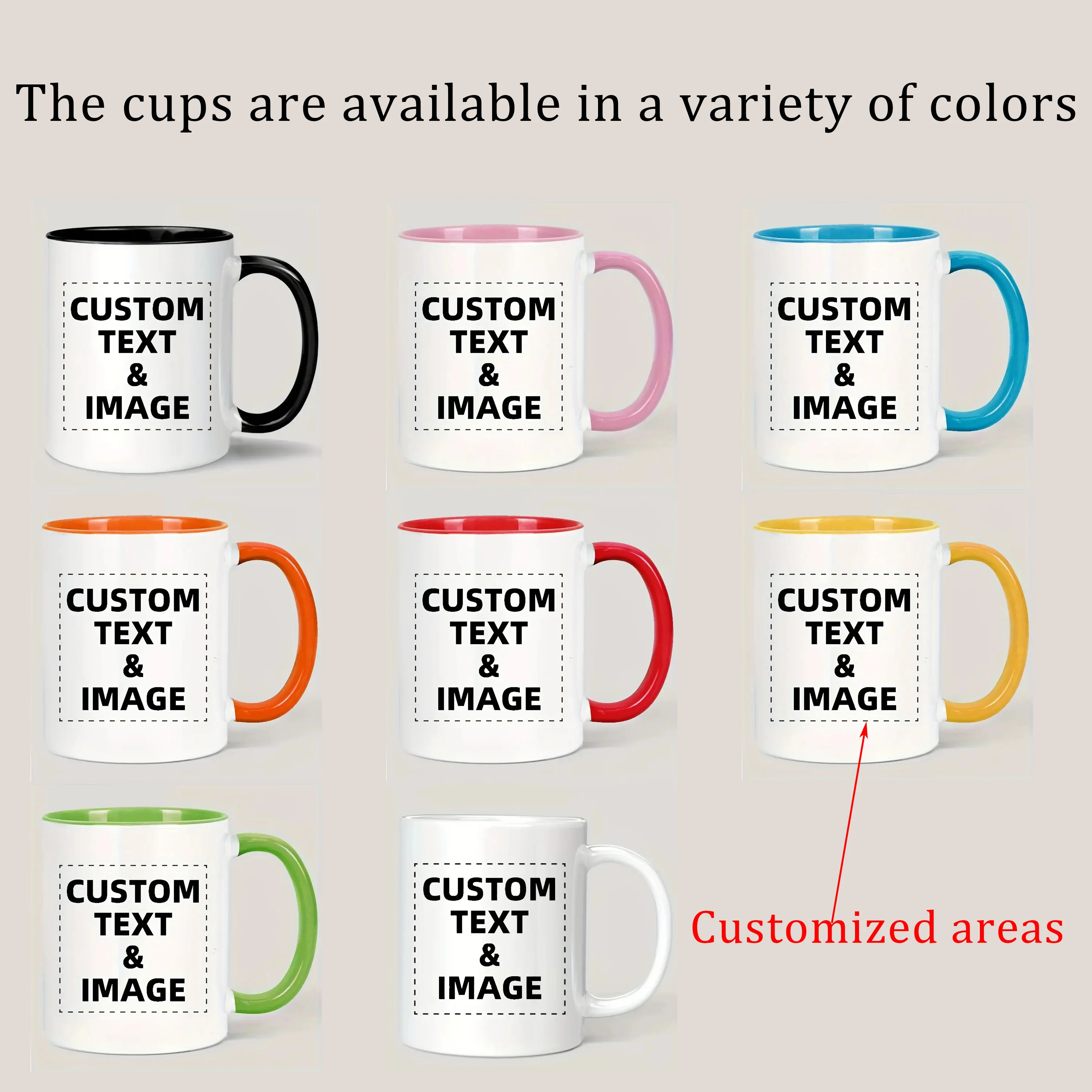 

Personalized Coffee Mugs Customizable Logo/Photo Design Bulk Christmas Gifts for Companies And Families Multi-Color