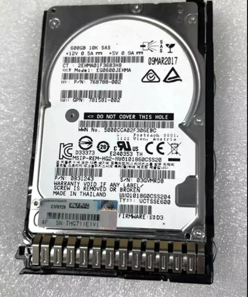 NEW 781577-001 600GB 12G SAS 10K 2.5