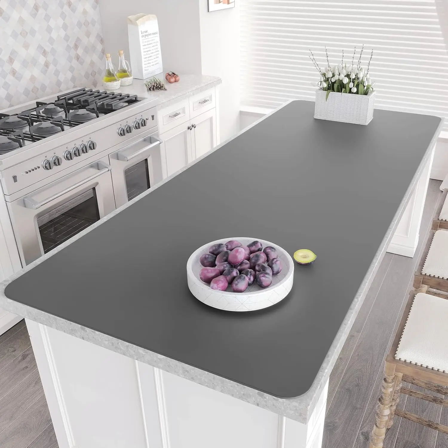 

Silicone Mat,78.7”x 23.6” Heat Resistant Mats for Countertop,Extra Large Countertop Protector Mat, Multi-functional C
