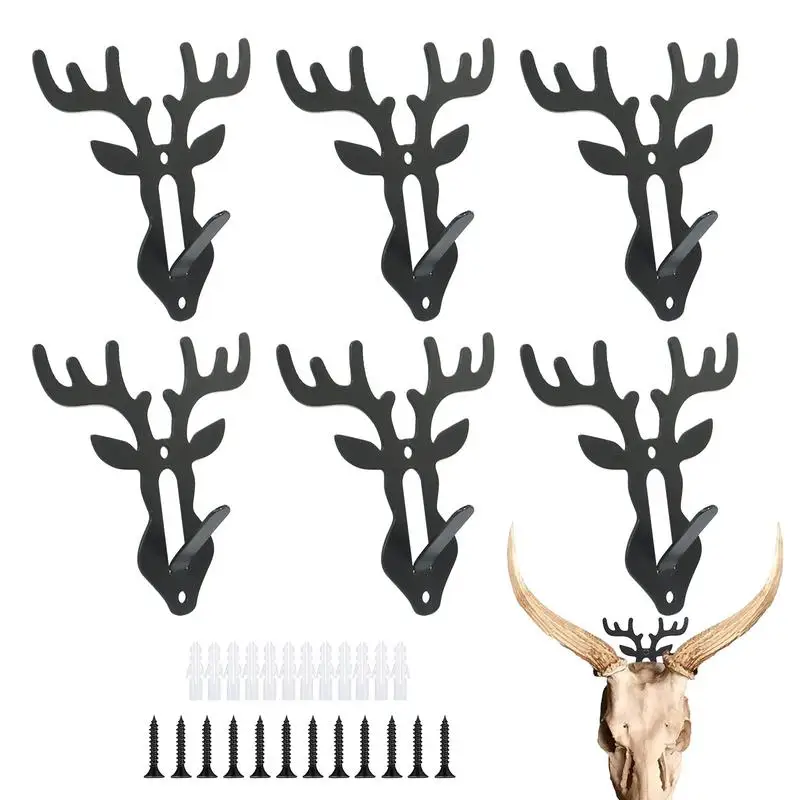 

Deer Skull Mount Antler Bracket Steel Skull Hooker 6X Home Wall Mount Display Multi-Purpose Deer Head Hanger For Antelope