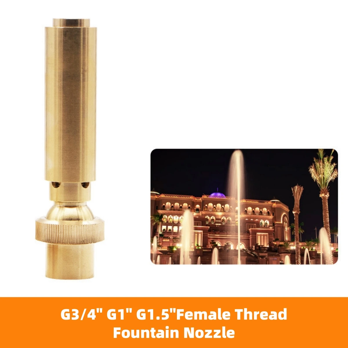 

1 шт., тип колонны, регулируемое направление, медная насадка для фонтана 3/4 дюйма, 1 дюйм, 1,5 дюйма, внутренняя резьба, садовый пейзаж, пруд, парковая головка для фонтана