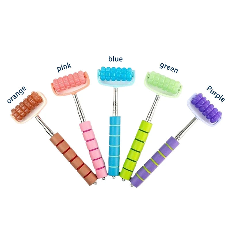 

1 Pcs Stainless Steel+Plastic Gifts For Family And Friends Full-Body Massage Roller Massage Tools Telescopic Roller Massager