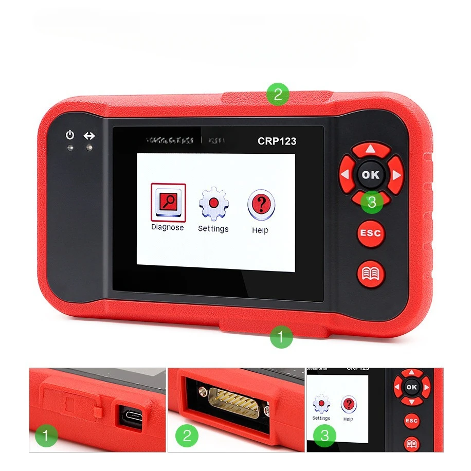 CRP123 Fault Detector CreaderVII + Car Diagnostic Instrument