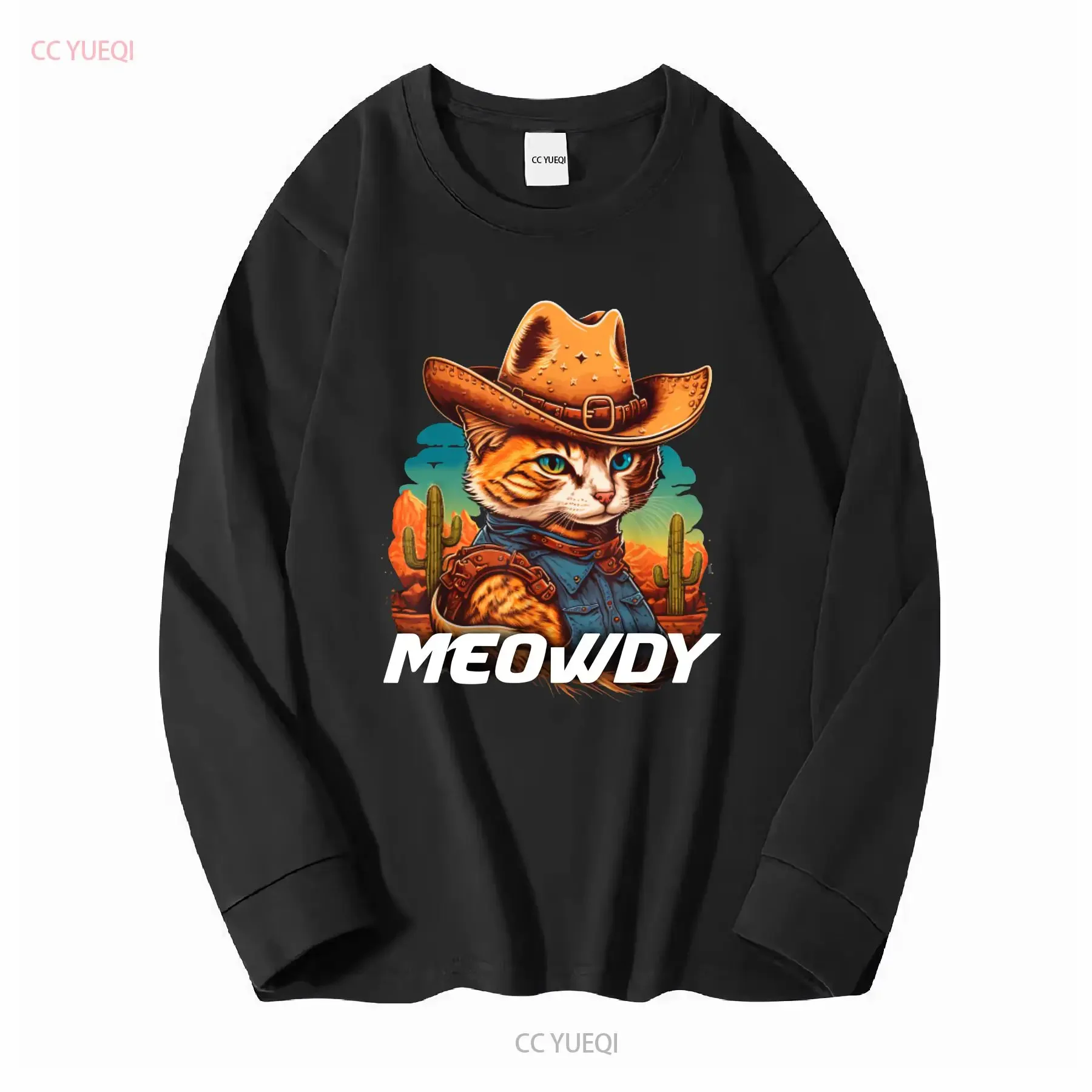 Funny Mashup Meowdy Cat Cowboy Hat Country Lover T Shirt Size S 5XL vintage Washed Casual graphic Unisex designer clothes homme