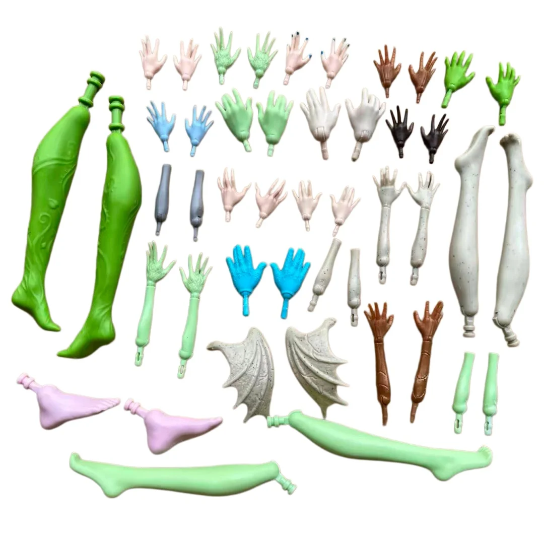 Monster Doll Replacement Parts Set DIY Doll Dressing Accessories Includes Hands Feet Legs Elbows for Personality Doll Making