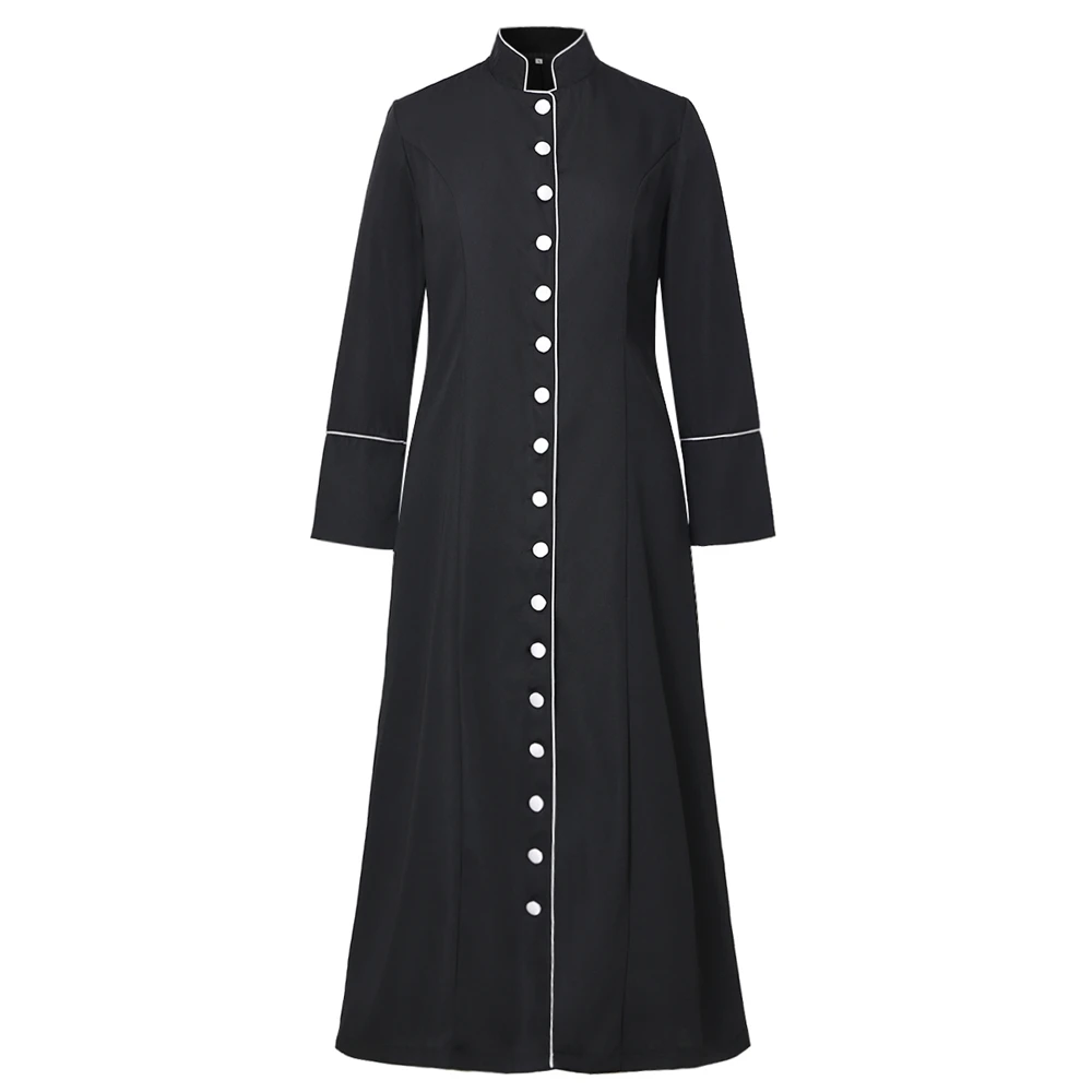 Fotografia 5: Vestido Litúrgico Feminino para Coro, Sotaina Romana, Túnica Clerical e Traje de Púlpito