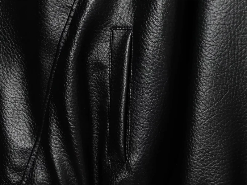 Guobioziy 2026 Fall New Women's Jacket 2026 Fall New Release Loose Faux Leather Biker Jacket Parka European and American Style