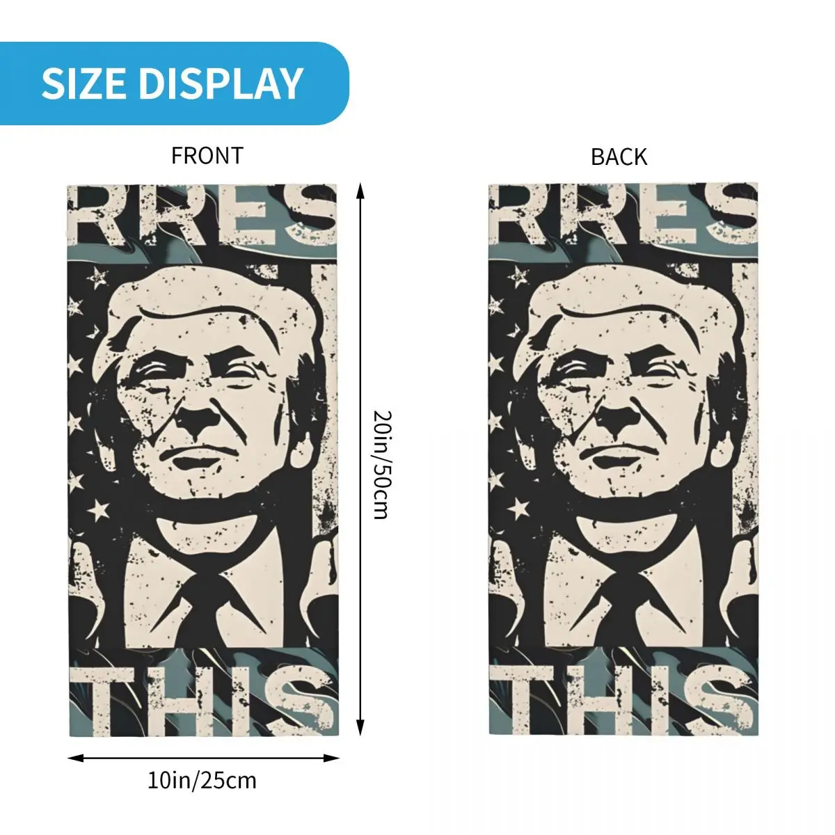 Fun Motocross Bandana Neck Cover Printed T-Trump Face Scarf Multi-use Balaclava Cycling Unisex Adult Winter