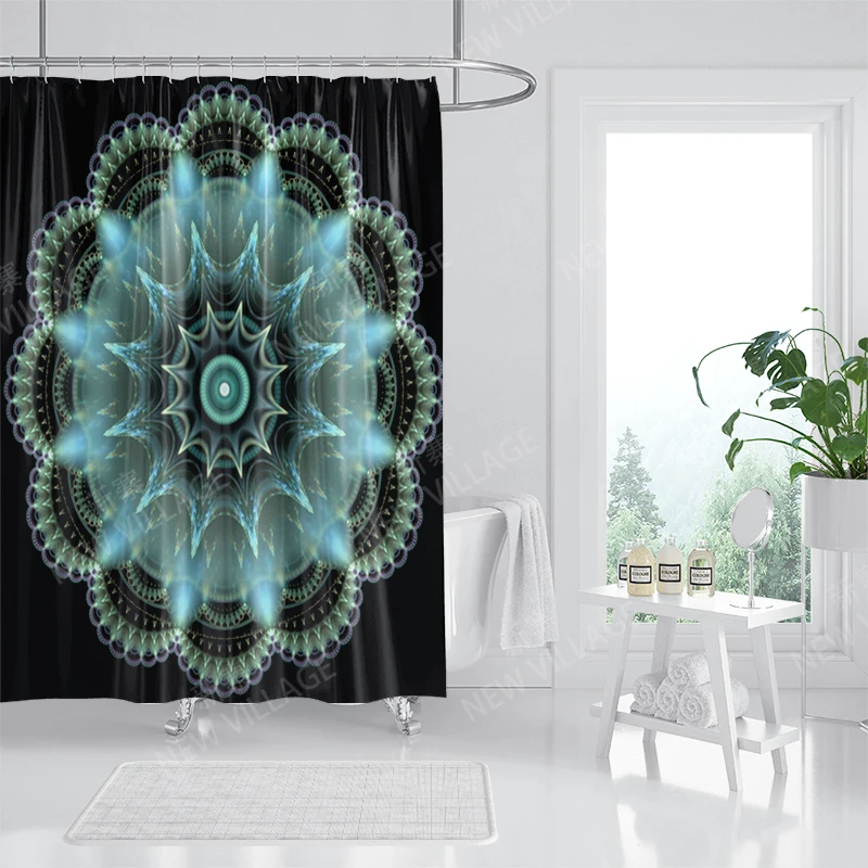 Mandala Waterproof fabric shower curtains Bathroom curtain accessories Bath curtain 180x200cm 240*200cm boho decoration vintage