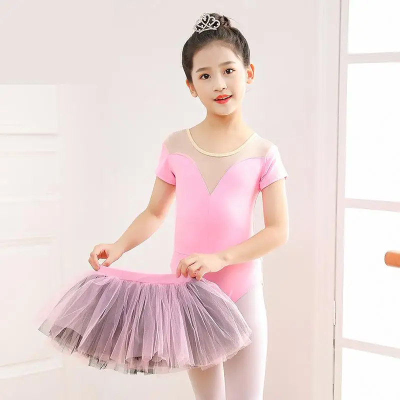 Kids Ballerina Cotton Ballet Dress Leotards Gymnastics Bodysuits Tutu for Girls Ballet Dance Dresses Professional Turnpakje Suit