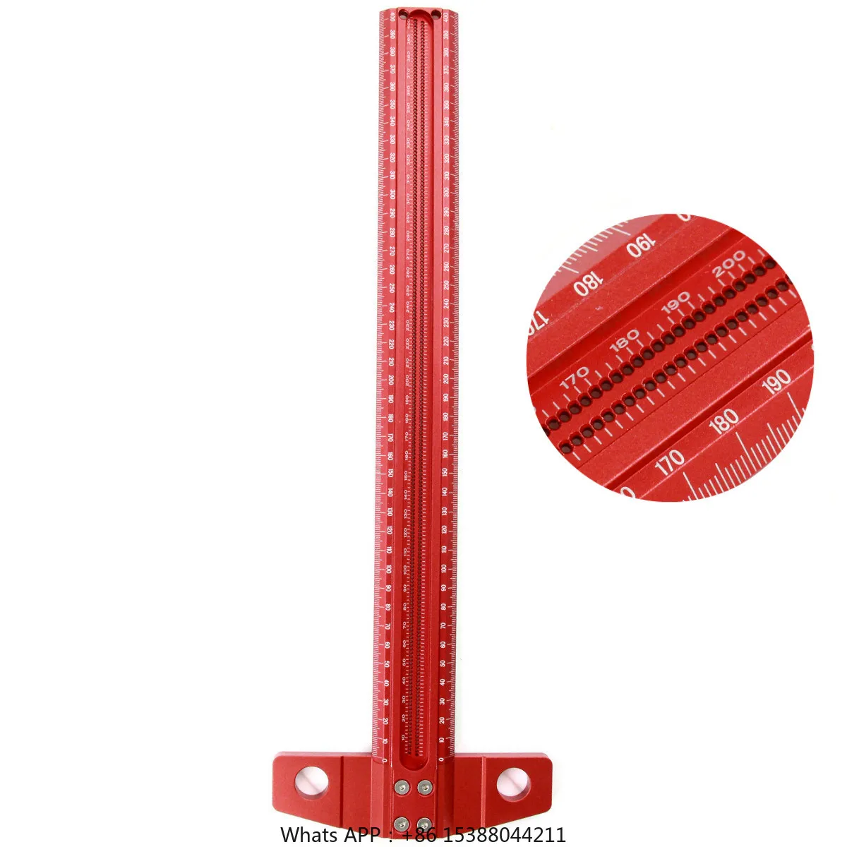 T Type Line Ruler DIY Woodworking Ruler Carpenter Measuring High-precision Scriber Hole Scale Ruler Marking Gauge