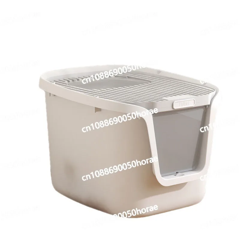 

Garbage Bin Fully Enclosed, Deodorizing, Top Entrance, Large Splash Proof Cat Feces Basin, Sandbox Cat Supplies