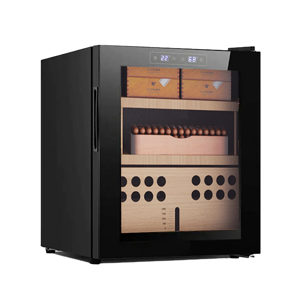 Manufacturer Wholesale Electronic Desktop Cigar Cabinet 200CT Cedar Wood Cigar Box Luxury Cigar Humidor