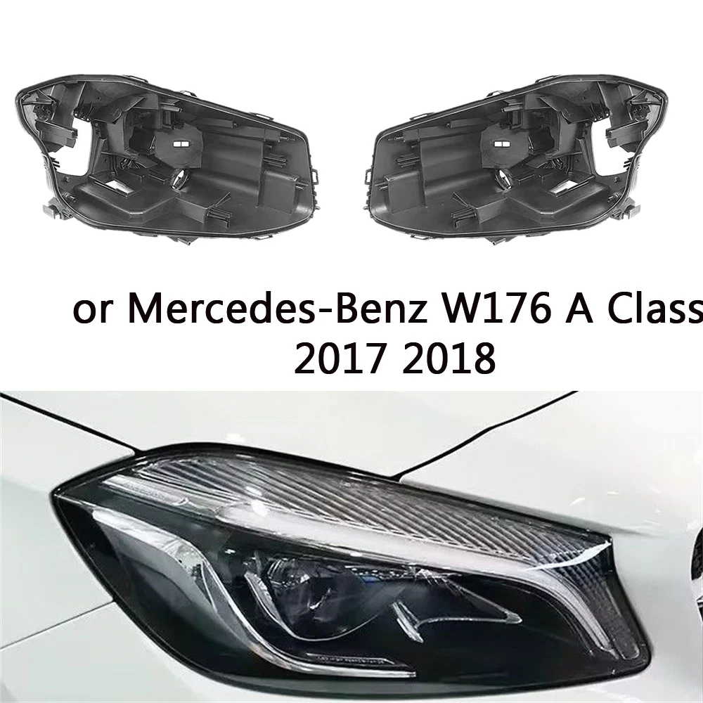 Headlight Base Cover For Mercedes-Benz W176 A Class 2017 2018 Headlamp House Car Headlight Base Shell case back Auto Front Lamp