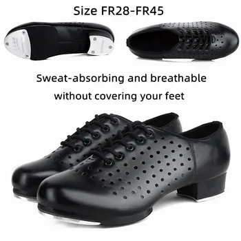 성인 어린이 퍼포먼스 탭댄스 신발, 부드러운 밑창 할로우 아웃 탭슈즈, 스텝 스니커즈, 신상 스포츠 댄스 슈즈