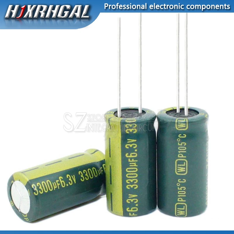 10pcs Aluminum electrolytic capacitor 3300uF 6.3V 10*20 Electrolytic capacitor hjxrhgal