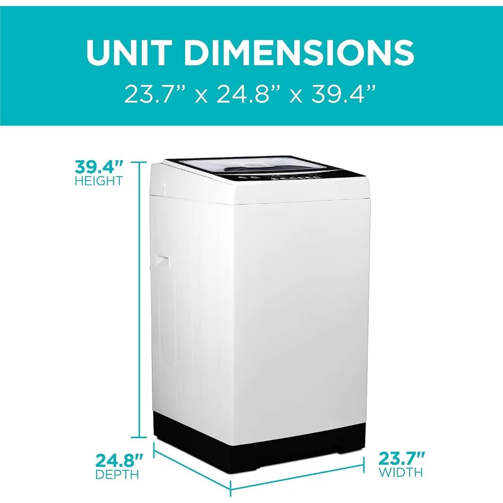 Small Portable Washer, Washing Machine for Household Use, Portable Washer 3.0 Cu. Ft., Transparent Lid & LED Display