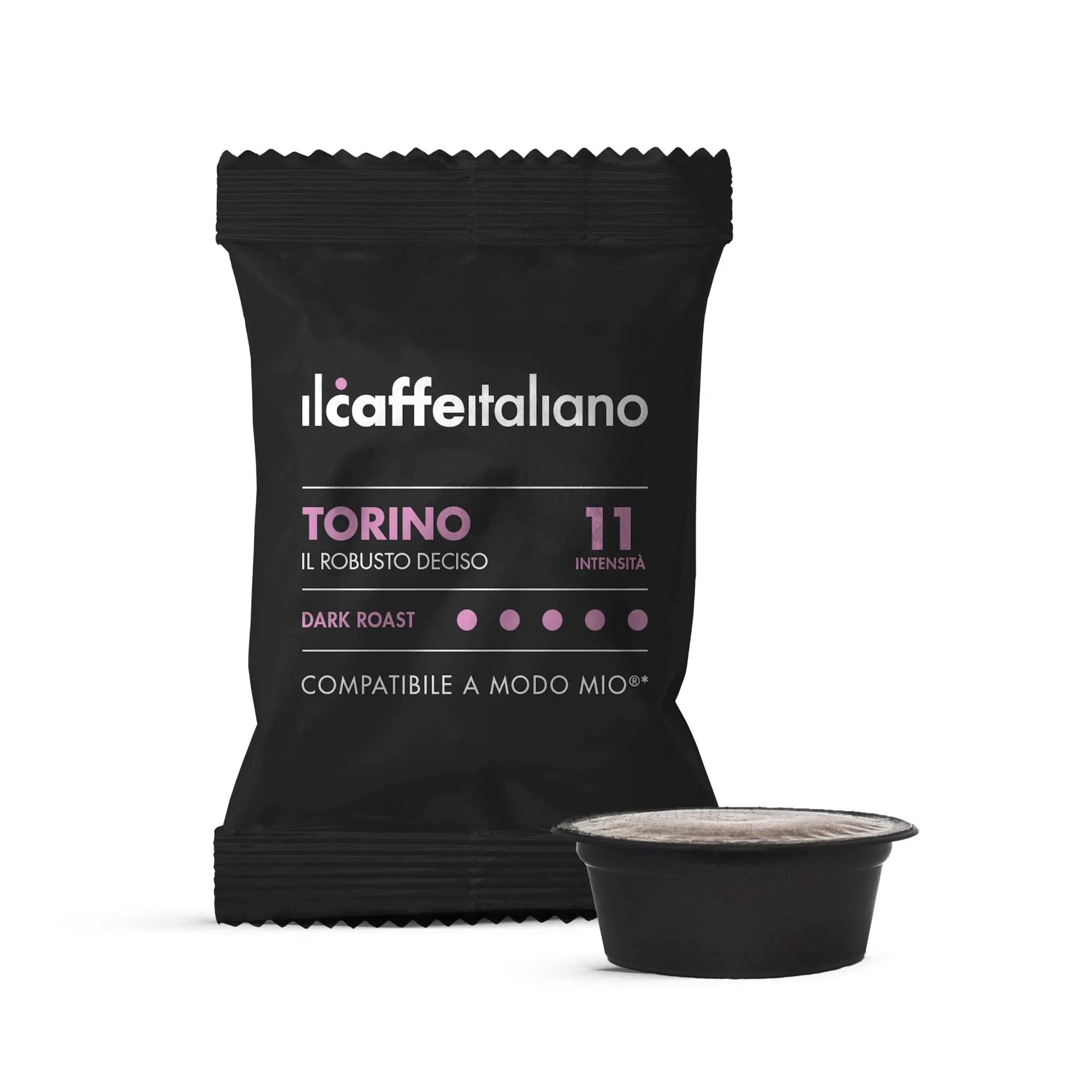 100 Capsules de Café Torino - Intensité 11 - Café Italien - Capsules Compatibles Mio ®