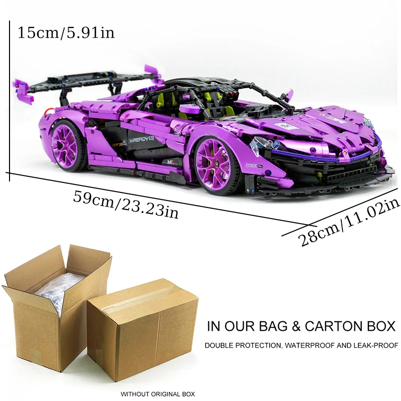 GULY 10617 Tecnico MOC P1 Super Auto Da Corsa Hypercar Modello Building Blocks Brick Puzzle Educativo Giocattolo FAI DA TE Regalo Di Natale Per Bambini