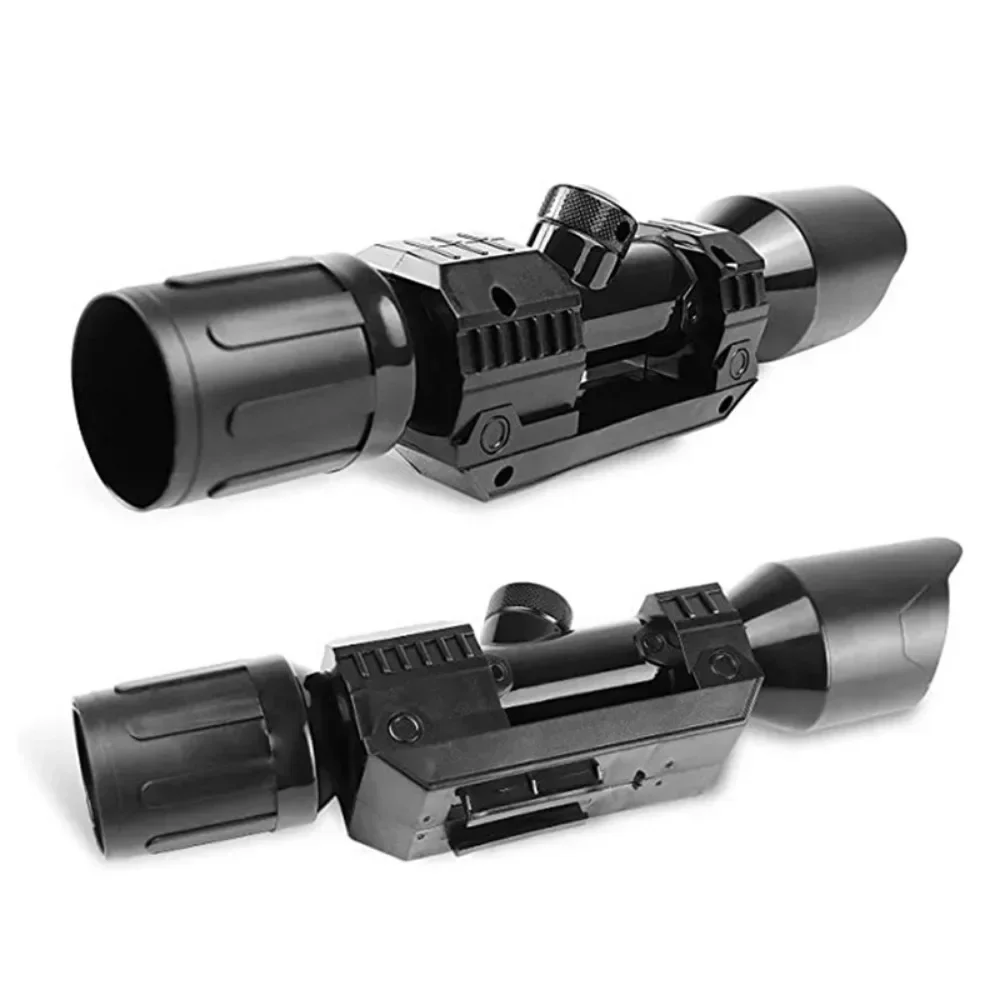 2 個黒スコープサイトおもちゃの銃用アタッチメントレチクルターゲットアクセサリー付き改造おもちゃ子供男の子と女の子ギフト