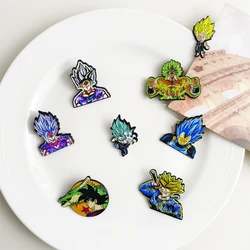Dragon topu Manga Pin Anime yaka iğneler sırt çantaları sevimli şeyler için sırt çantası broş üzerinde Vegeta gokular broşlar rozetleri giysi takı