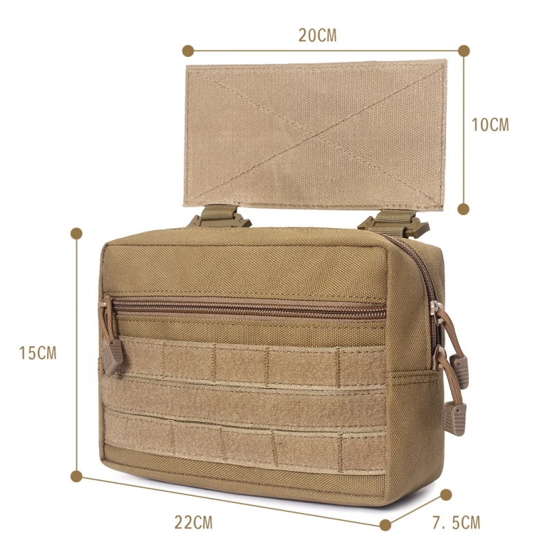 Edc nylon bolsa tática, organizador utilitário, ferramenta, faca, saco de armazenamento, impermeável, caça, edc