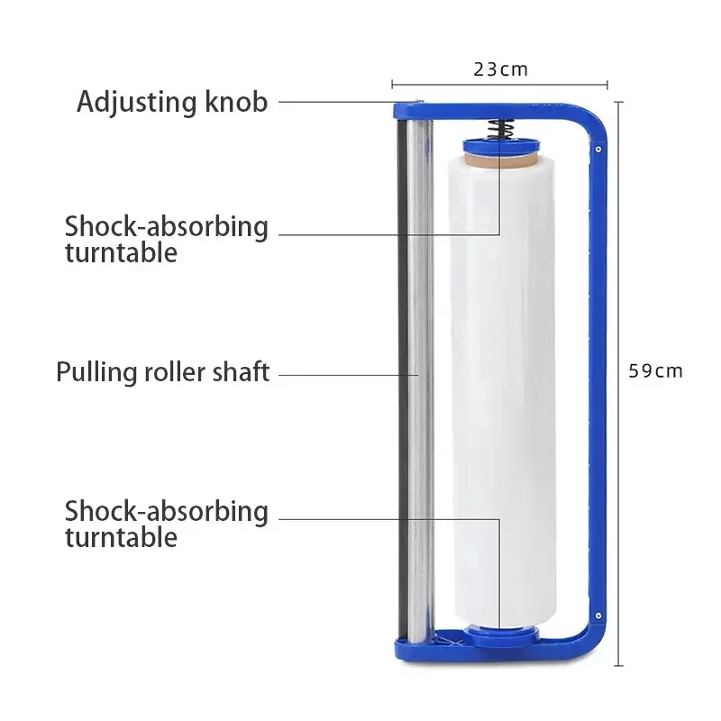 Manual Wrapping Film Packaging Machine Metal Cuttable Hand Membrane Puller Perimembrane Handle Support Pack Cling Film Pack Tool