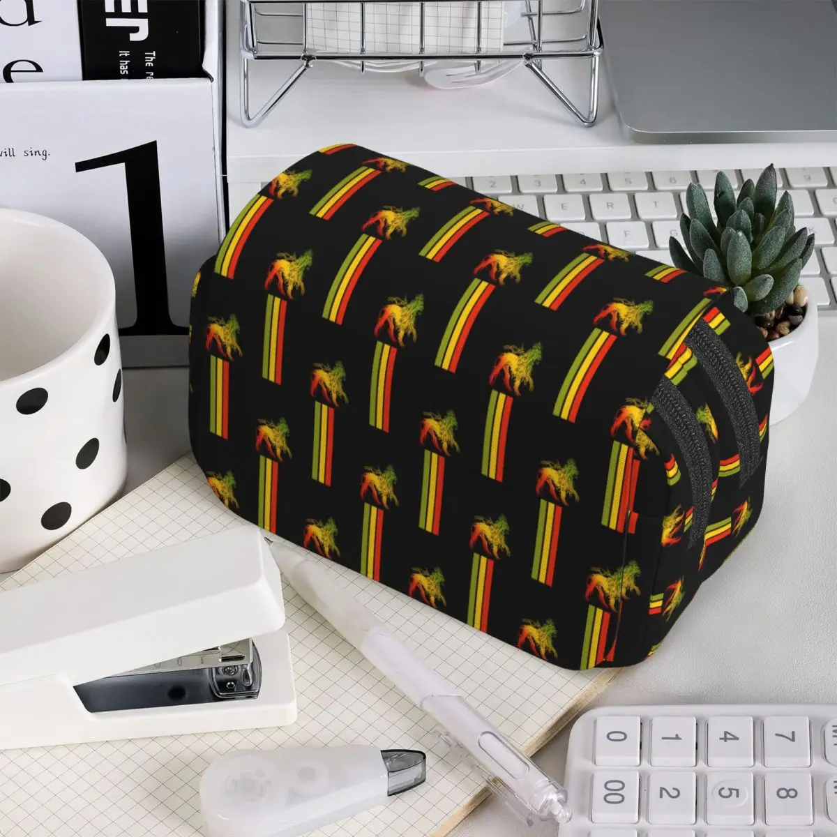 

Пенал Rasta Lion Stripe для мальчиков и девочек, школьный пенал, сумка для канцелярских принадлежностей, сумка-держатель для ручек
