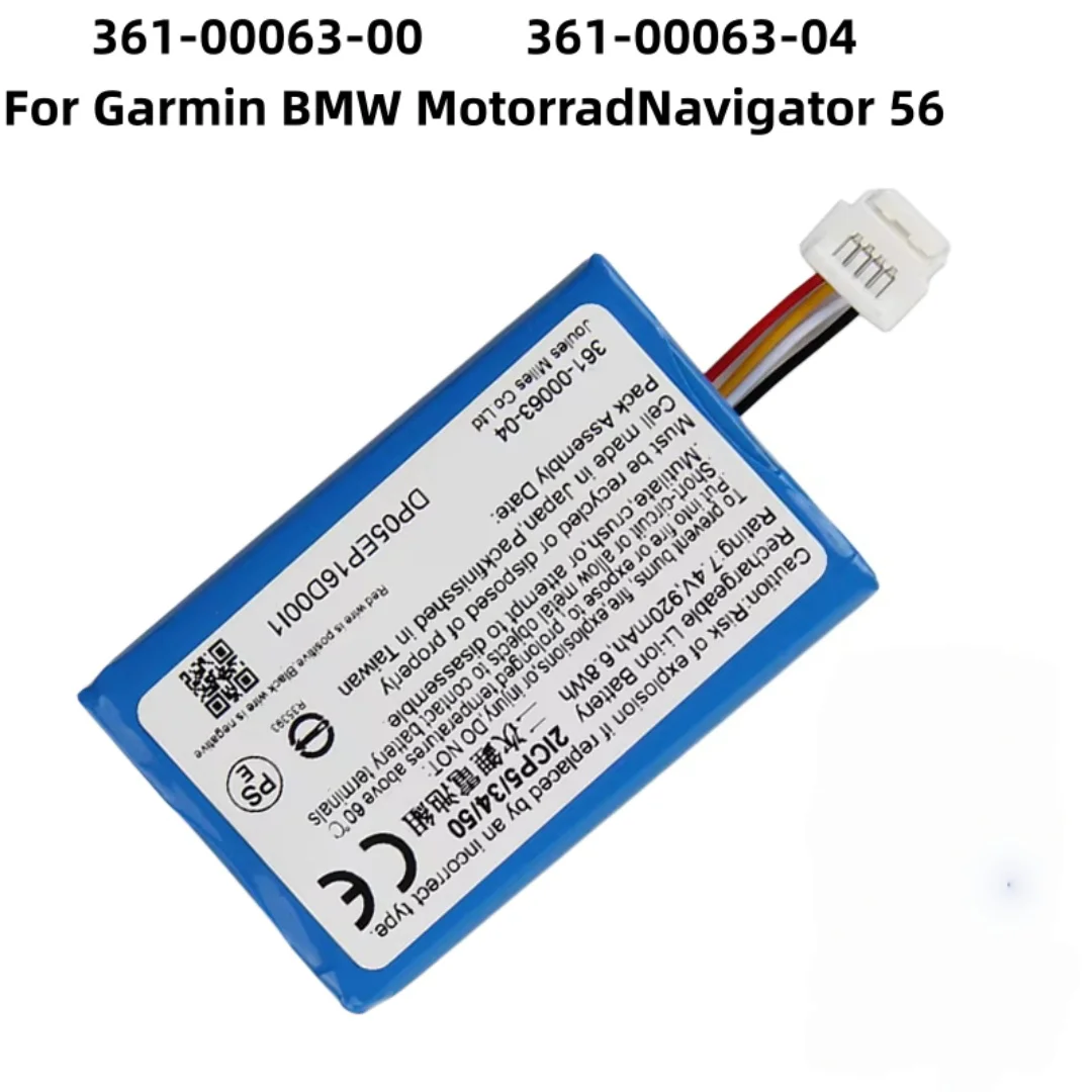 High Quality Replacement Battery For Garmin BMW Motorrad Navigator 5 6 361-00063-00 361-00063-04 Rechargeable Batteries 205mAh