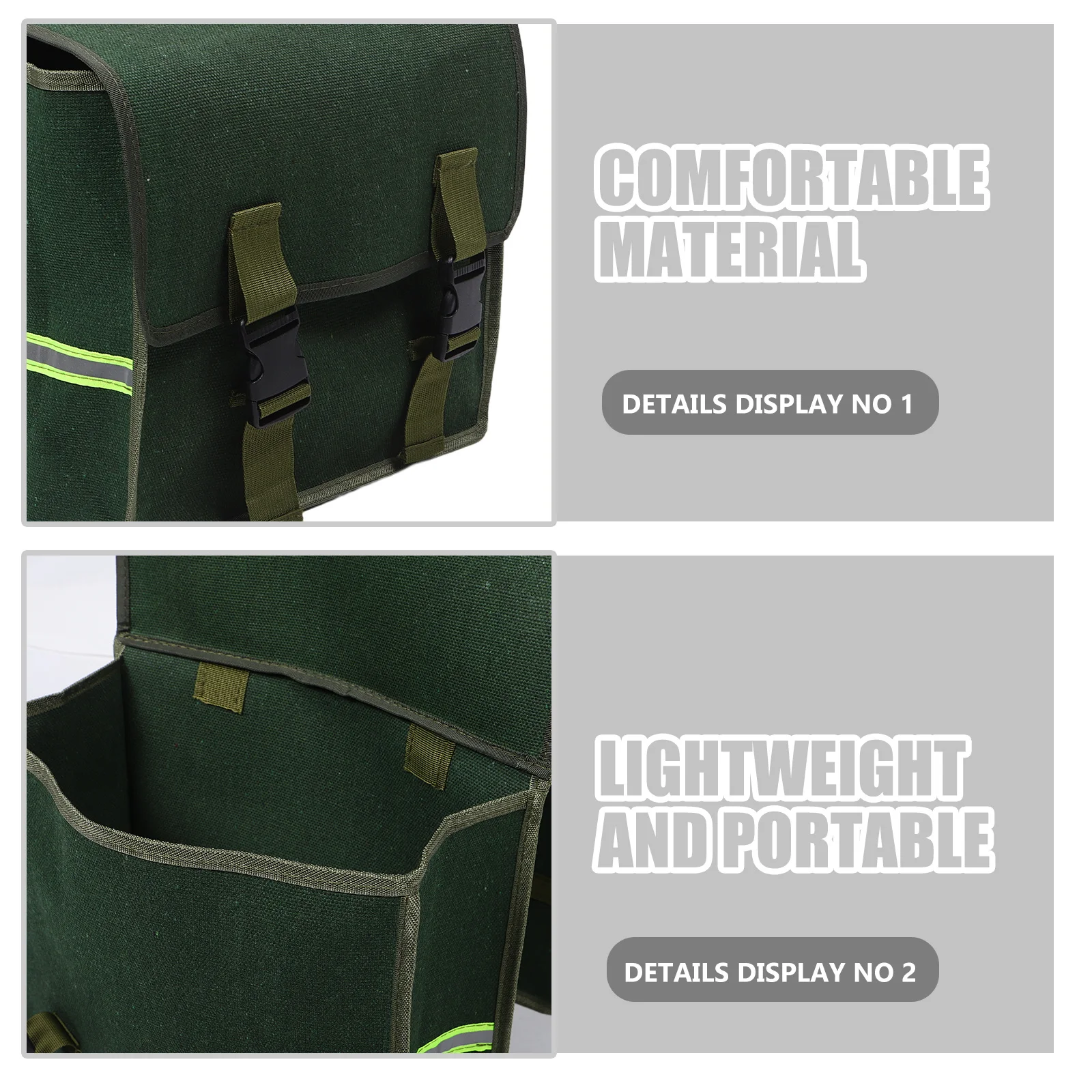 الرجعية مستوحاة دراجة نارية السرج حقيبة قماش سعة كبيرة العديلات الجانب كيس التخزين لركوب الدراجة بجولة أداة #5