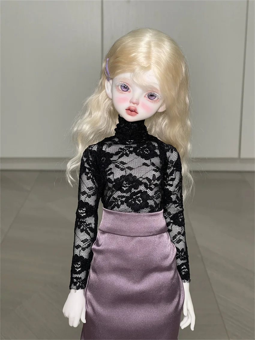 Bjd/Sd Pop Kleding Fit 1/4 Meisje Top, Kanten Lange Mouw T-Shirt (Geen Pop)