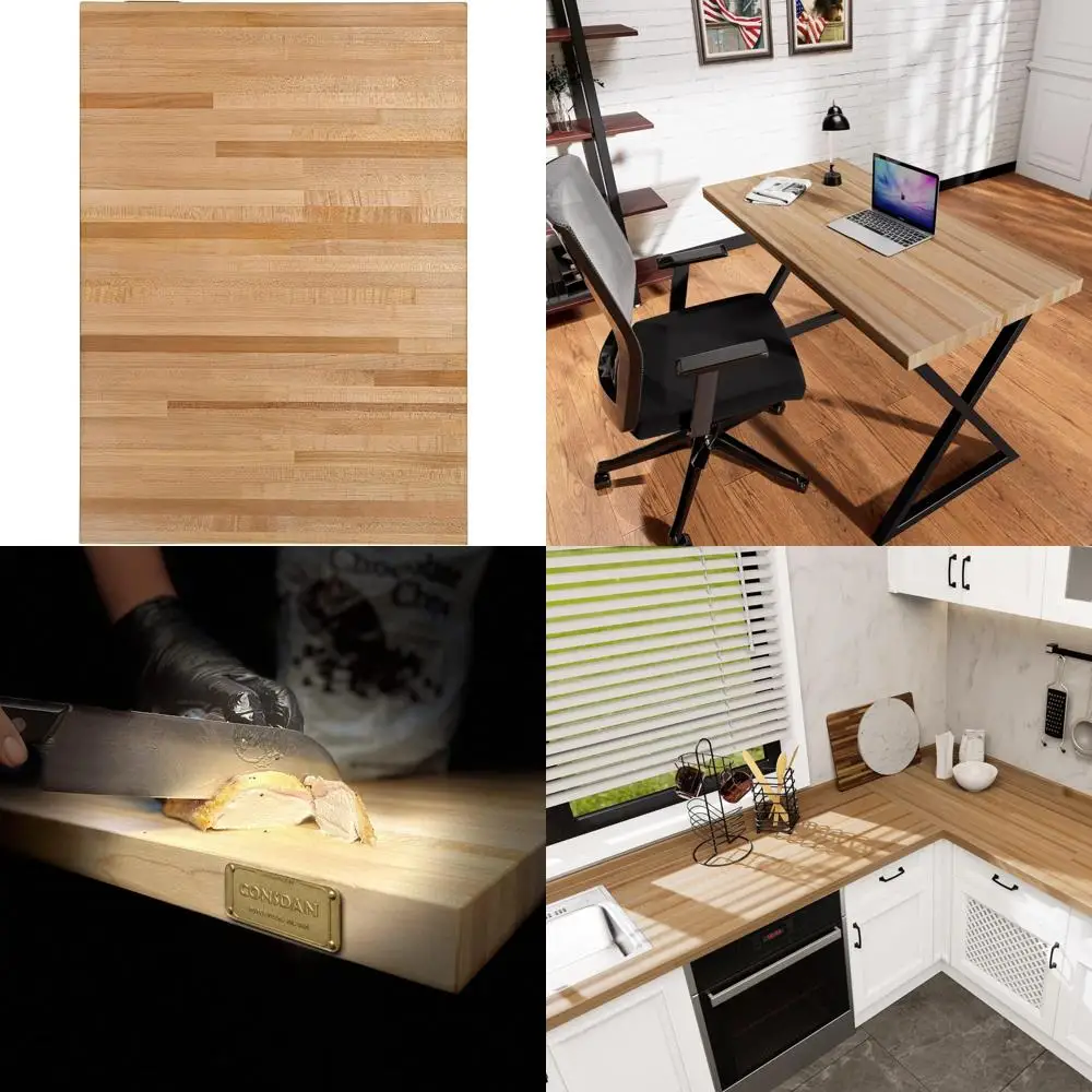 

Solid Hard Maple Hardwood Countertop, 12x25 Inches, USA Grown, for Kitchen Island, Laundry Room, RV, Camper Use