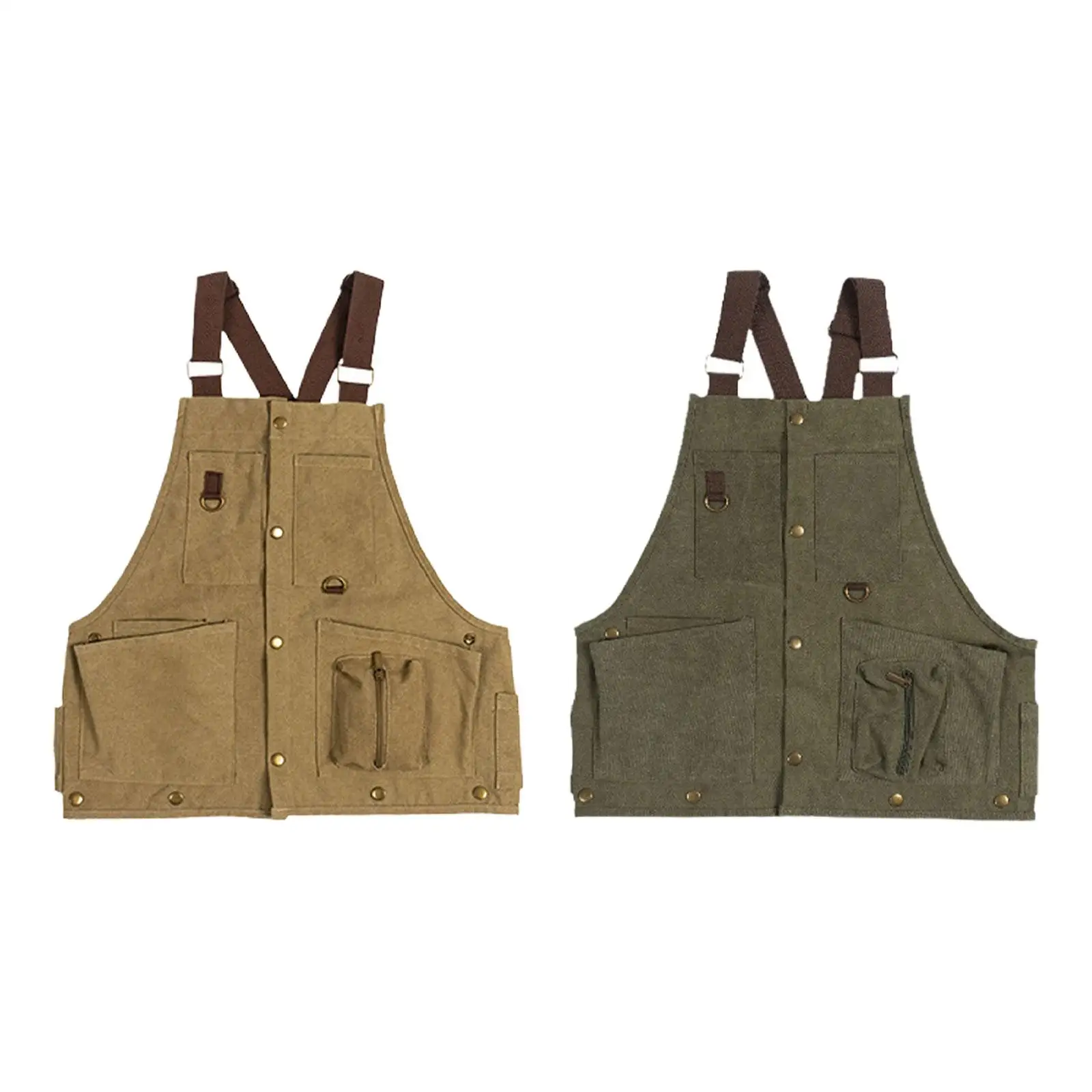 

Camping Vest Woodworking Apron Sleeveless with Adjustable Shoulder Strap Casual