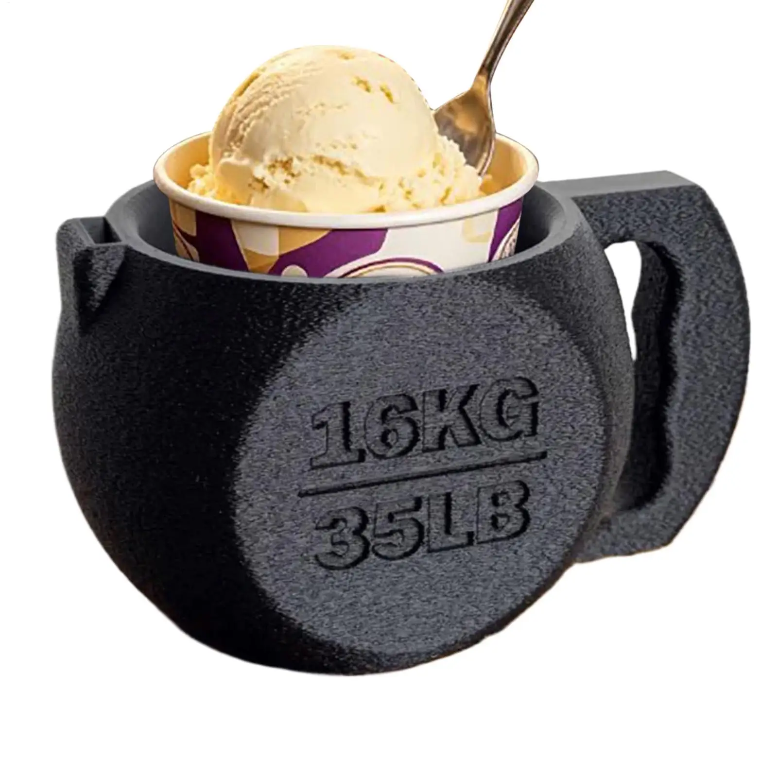 Kettlebell-shaped Ice Cream Pint Cup Sleeve 16 Oz Pint Ice Cream Holder Fun Novelty Kettlebell Shape Yogurt Cup Holder