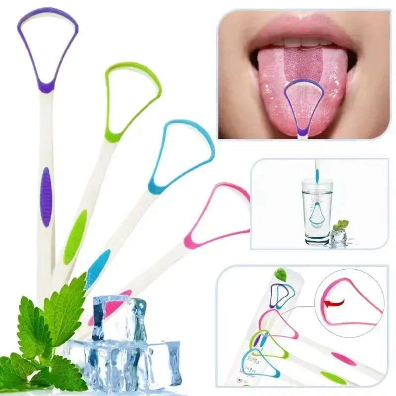 

1psc Sales Silicone Tongue Scraper Brush Cleaning Food Grade Single Oral Care To Keep Fresh Breath Tongue Scraper Tongue Cleaner