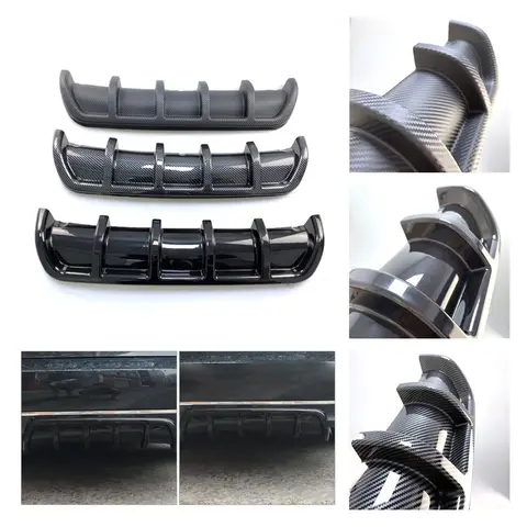 High Quality Universal ABS Luxury Polished Finish Car Rear Bumper Body Kit, Shark Fin Chin Spoiler Lip Diffuser
