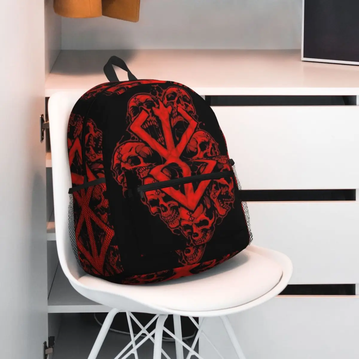 Berserk Sacrifice Mark Demon Sword and Magic Backpack Daypack سعة كبيرة للأولاد والبنات حقيبة كتب مدرسية حقائب كتف