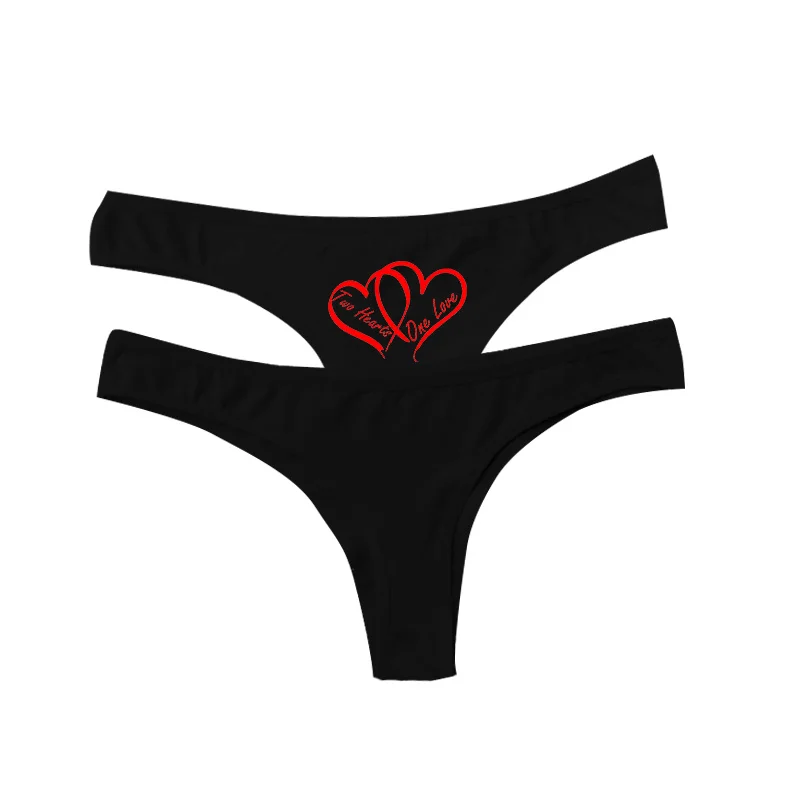 Sexy Couple Lovers Thongs G String Underwear Cute Cartoon For Men Women G String Cotton Panties Couple Panties Set