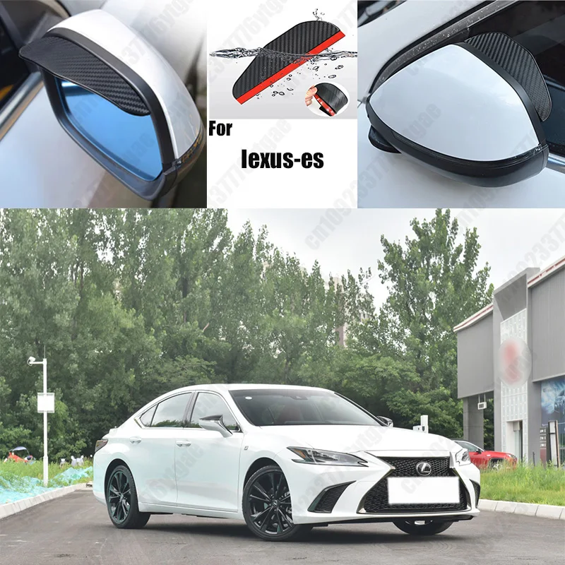 

For lexus-es Car Rearview Mirror Rain Eyebrow Fiber Auto Rain Shield Rainscreen Reflector Rain Shield