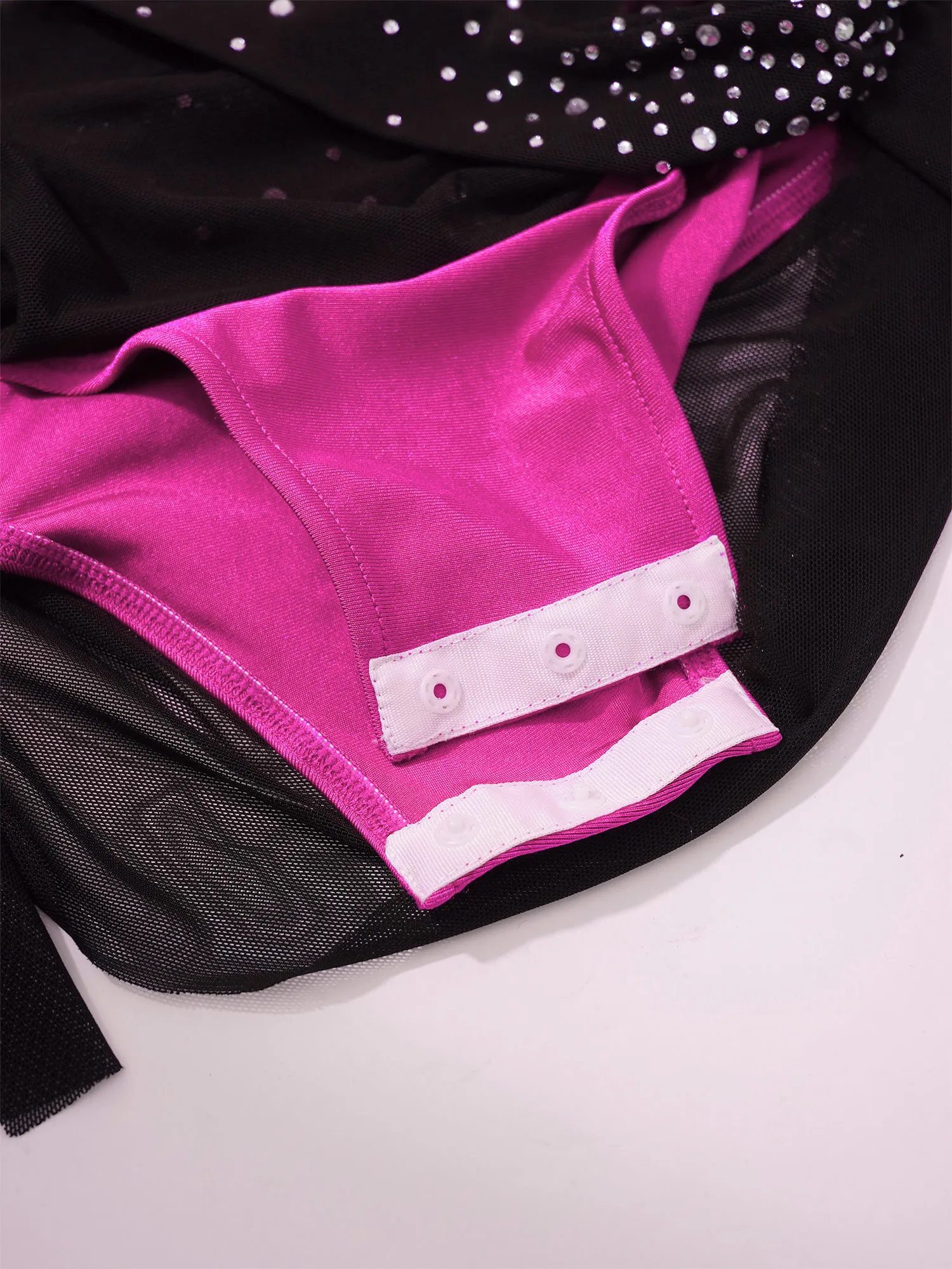 الفتيات سباركلي الراين رداء رقص الباليه فستان رقص غنائي بقماش شفاف غير متناظرة الرقص ارتداءها الجمباز التزلج ازياء