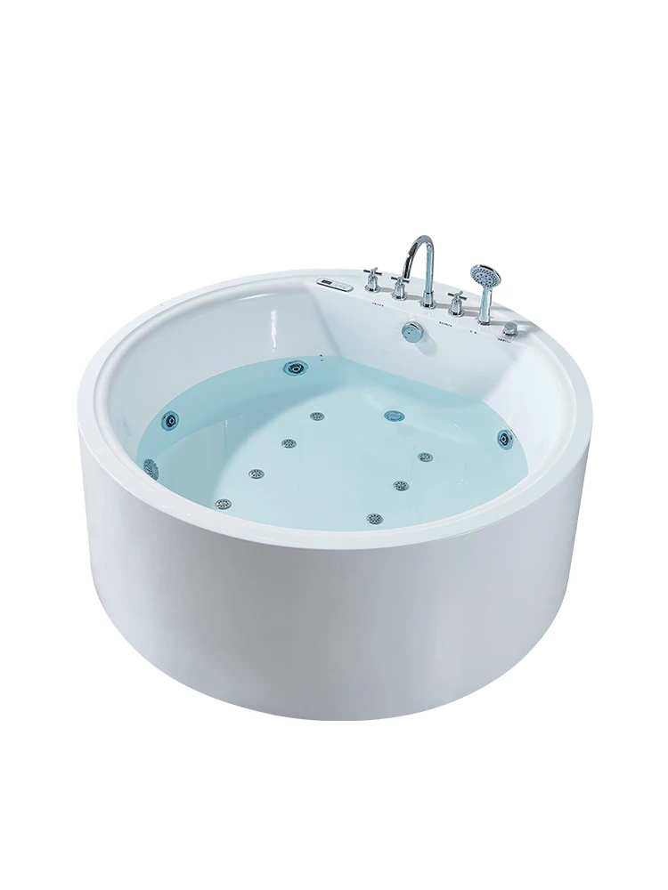 

Circular integrated seamless massage bathtub, two person independent internet celebrity homestay bathtub