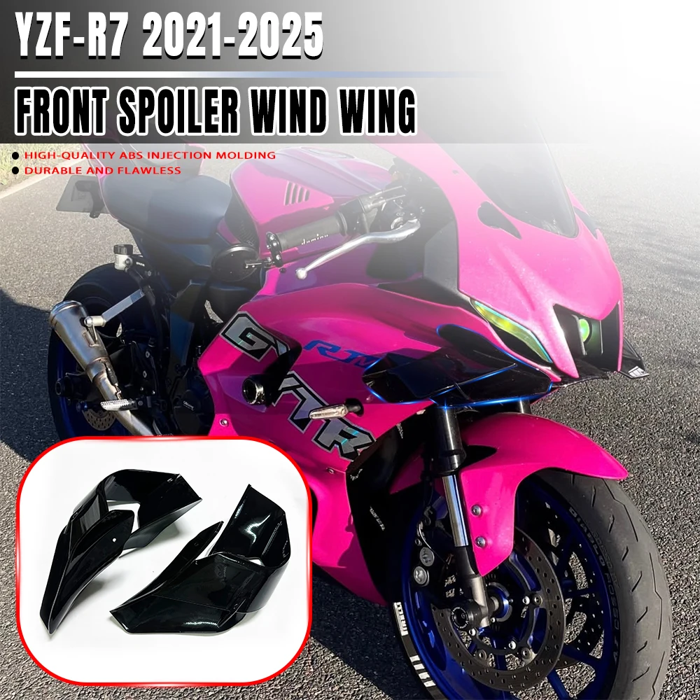 

For YAMAHA YZF-R7 2021-2025 Side Wing Side spoiler FRONTAL SPOILERS YZF R7 2022 2023 2024 2025 Front spoiler Lower spoiler flank