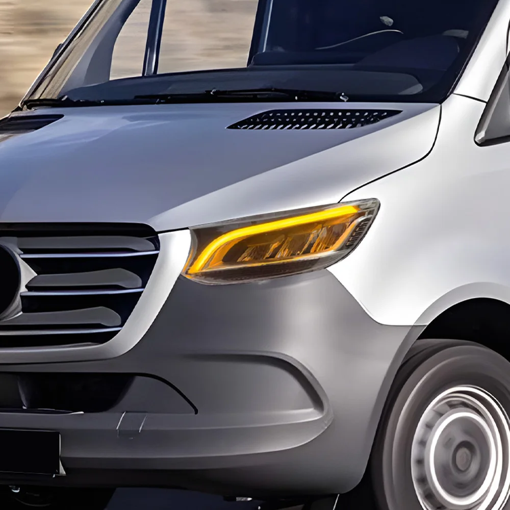 

Фара для Mercedes-Benz Sprinter W907 2018-2023, светодиодная, в сборе, улучшенная версия, стильная, горячая продажа, аксессуары для тюнинга