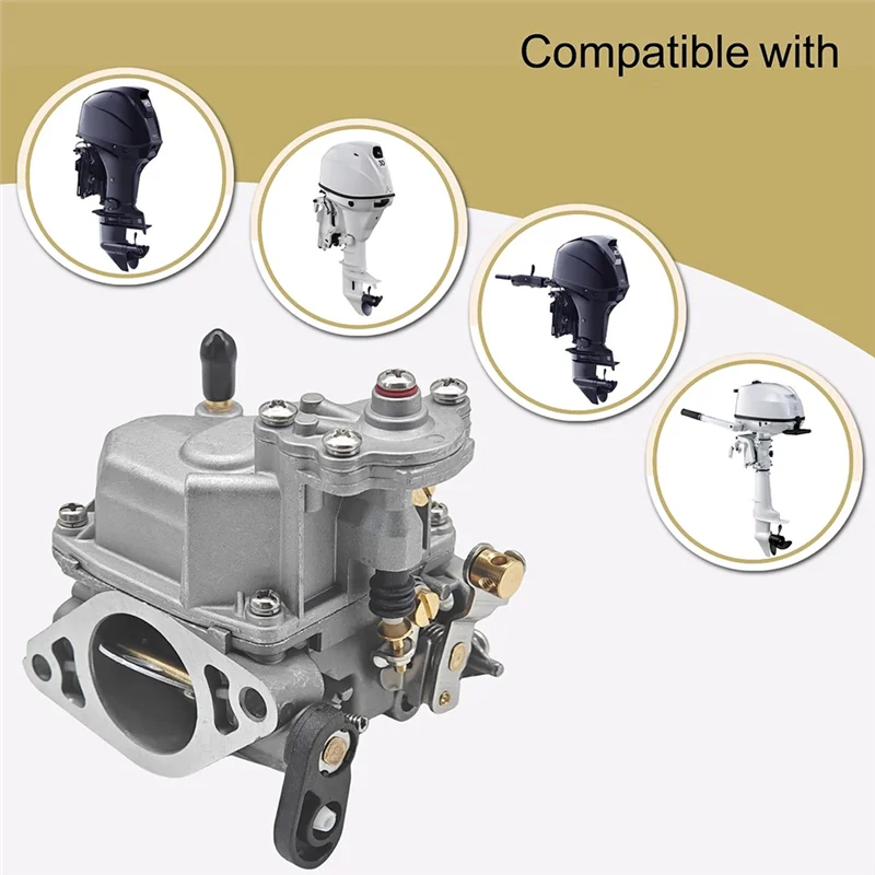 

66M-14301-11, 66M-14301-12 Карбюратор в сборе и прокладка для 4-тактного подвесного двигателя 15 л.с. F15