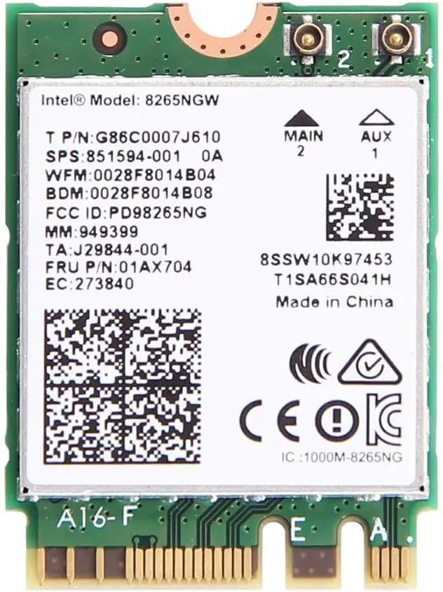 For Intel 8265 AC8265 8265NGW NGFF for M.2 867M Wifi Card WIFI Bluetooth-Compatoble 4.2 Network Adapter Dual Band For Win7/10/11